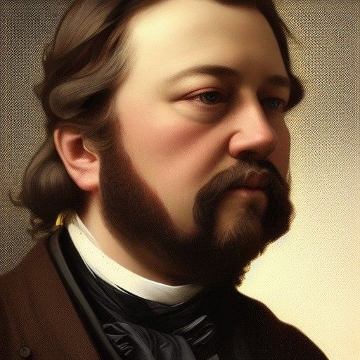 Detailed Portrait with Art Nouveau Elements