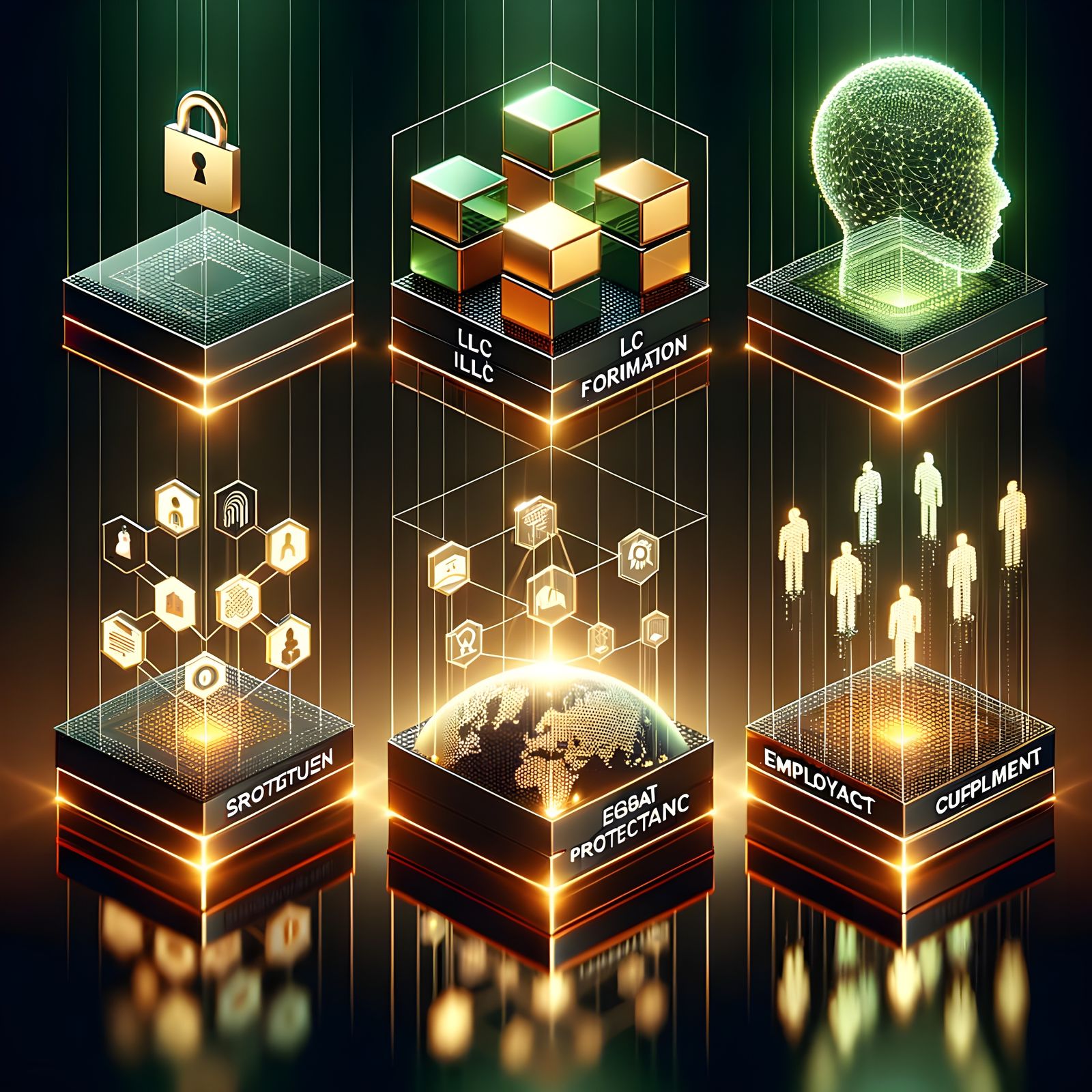 3D Icon Cards for Modern Legal Services