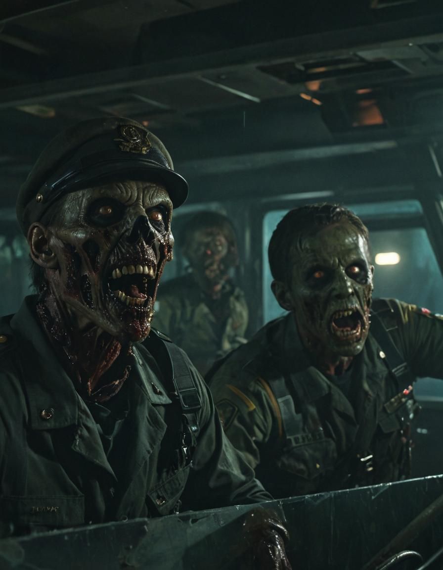 Zombie Transformation on Abandoned Ship: Cinematic Horror
