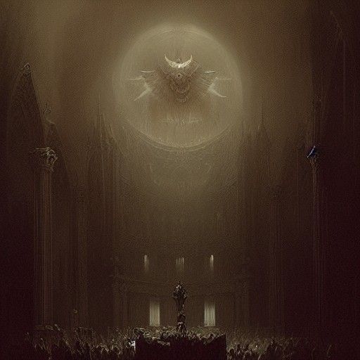 Horrific Priestess in Doré Style