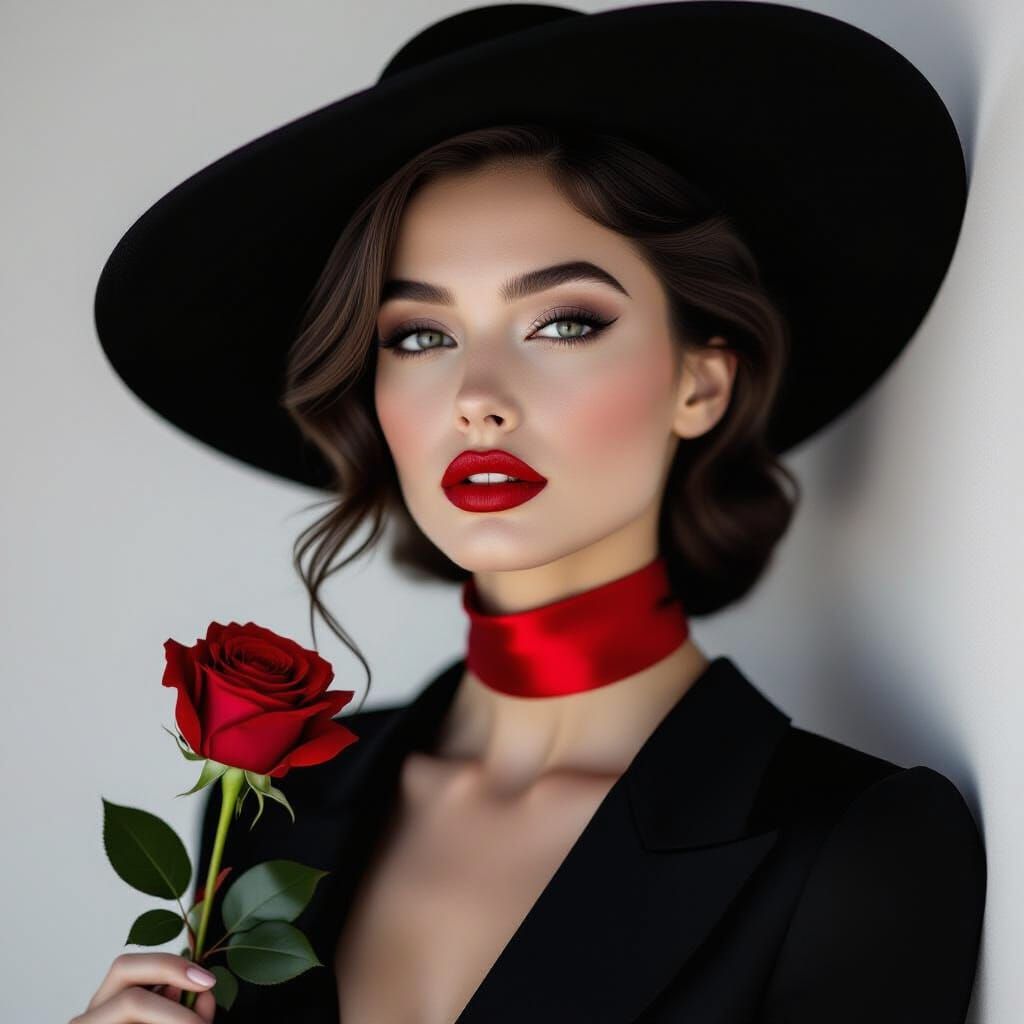 Monochrome Boudoir Portrait in Dramatic Lighting