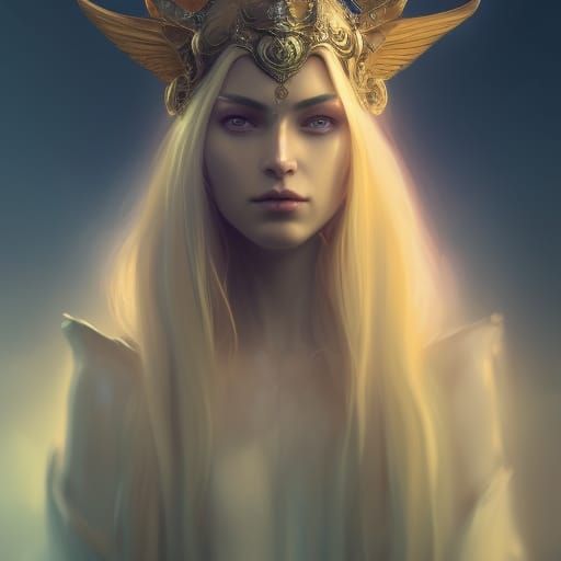 Regal Angelic Males with Gold Accessories