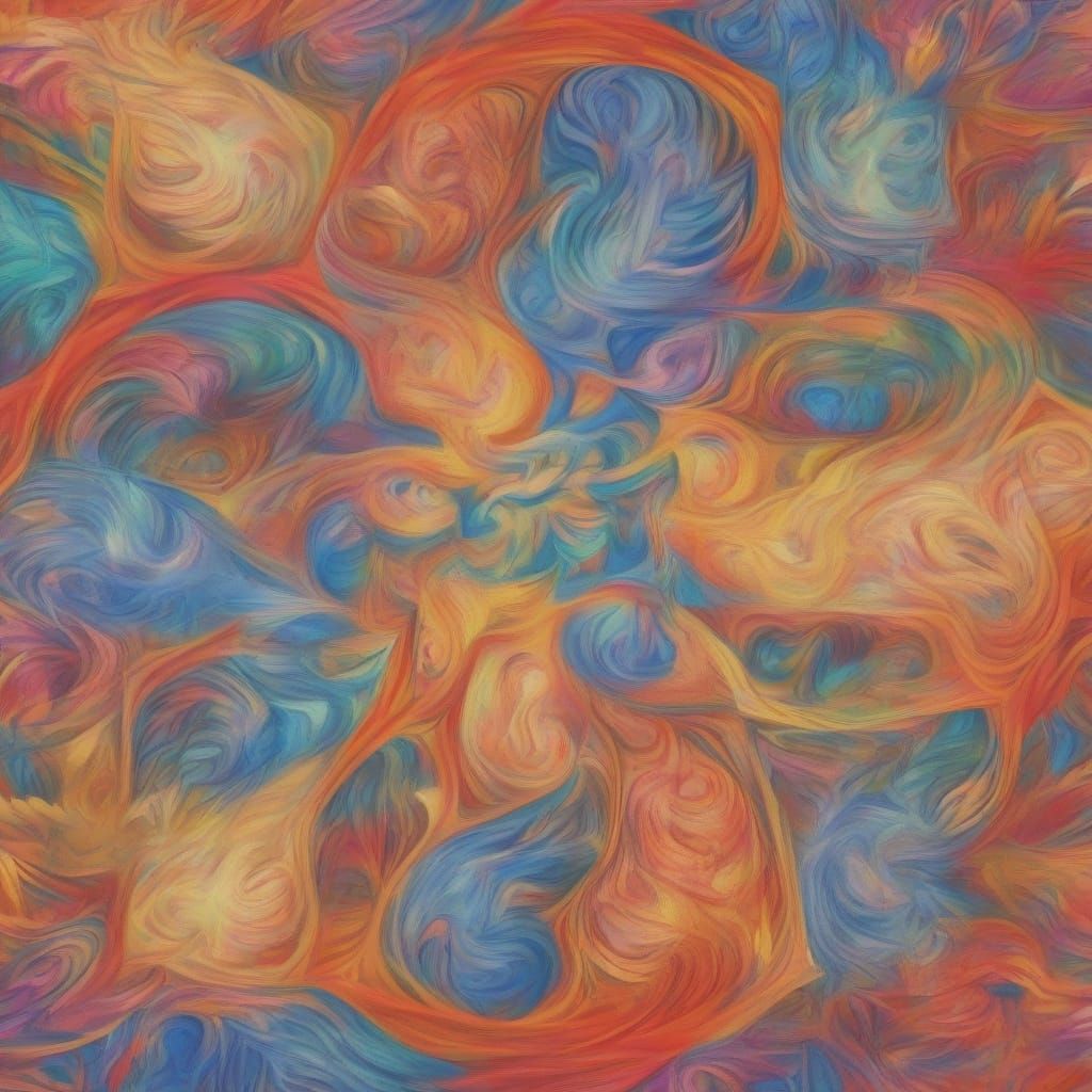 Psychedelic Kaleidoscope Art of Rabbit and Hare