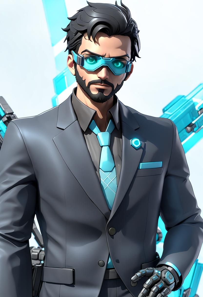 Latino Hero in Sci-Fi Mech Suit