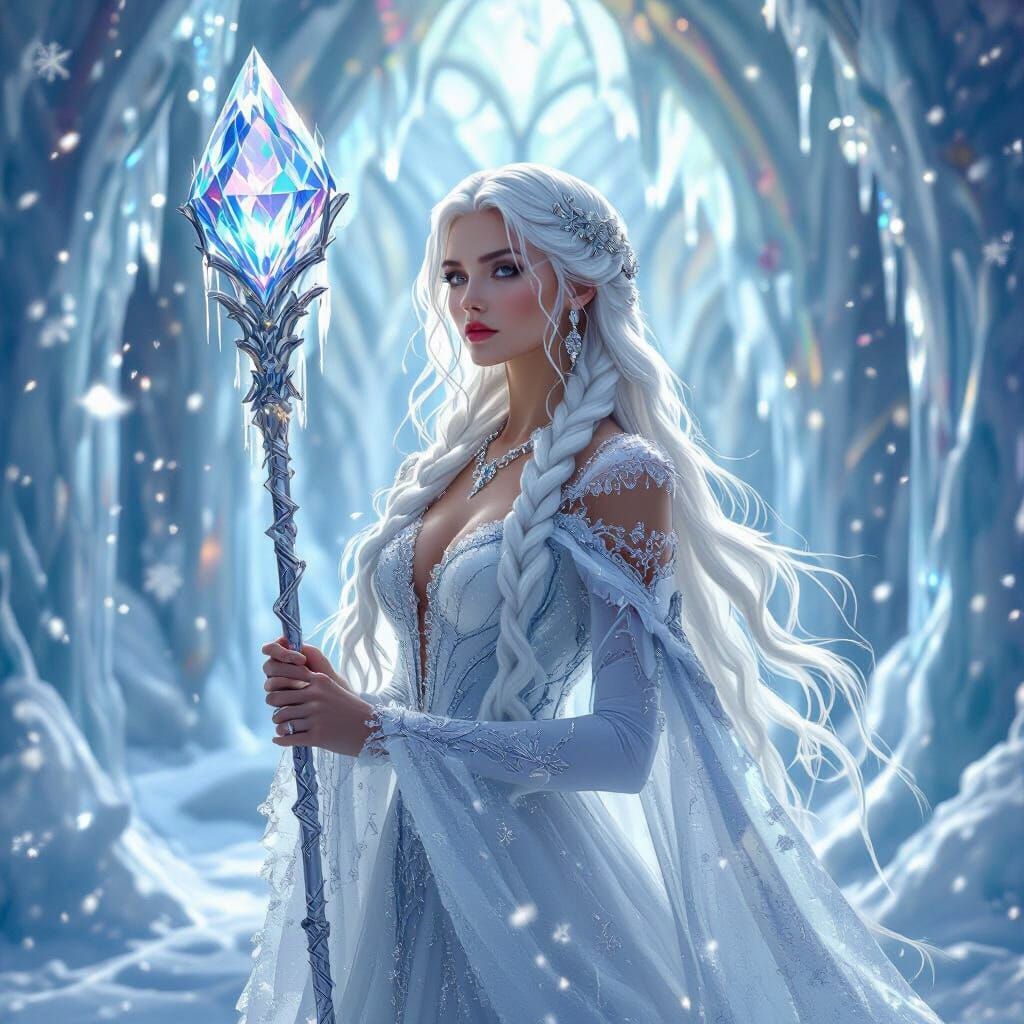 Ice Queen in Crystal Palace: Art Nouveau Style