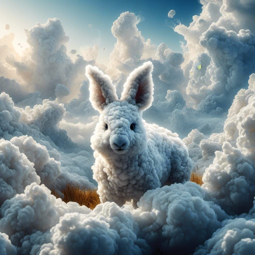 Cloud Animals Formations in a Blue Sky