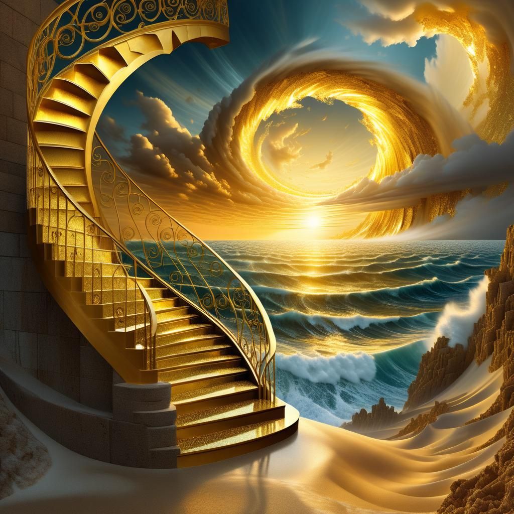 Golden Stairway to Heaven Dreamscape