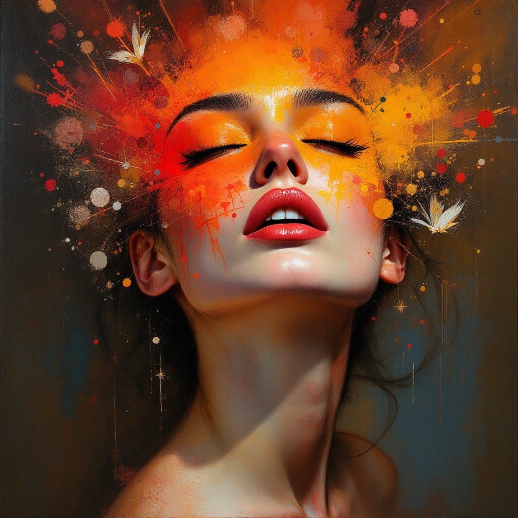 Surrealist Portrait of Ecstatic Joy