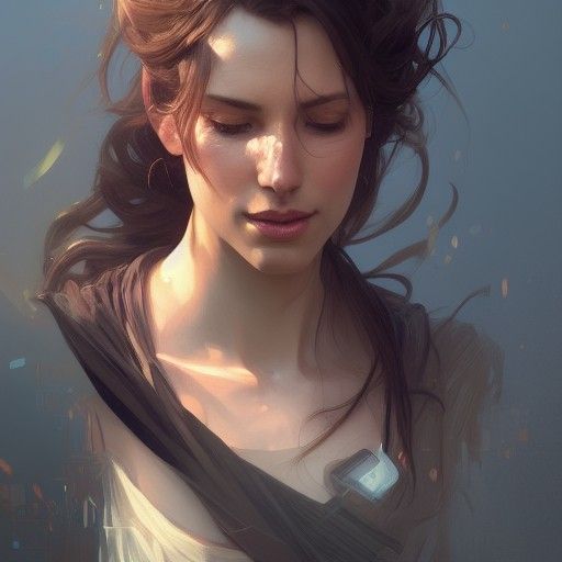 Detailed Portrait in Artgerm and Mucha Style