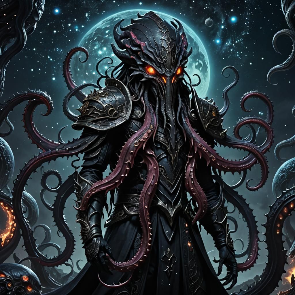 Hermaeus Mora with Constellations and Detailed Armor