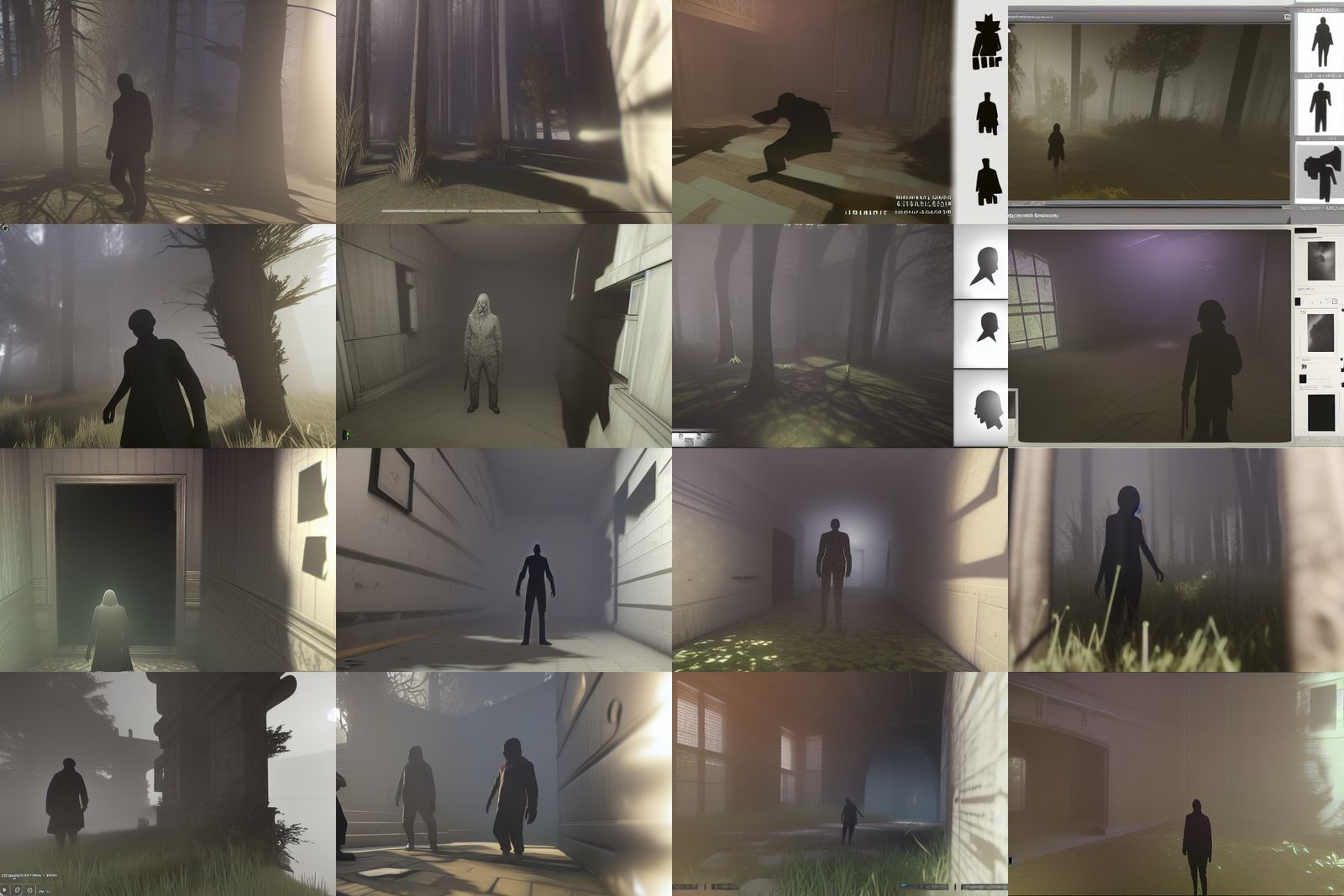 Shadow People in Liminal Space, CryEngine Render