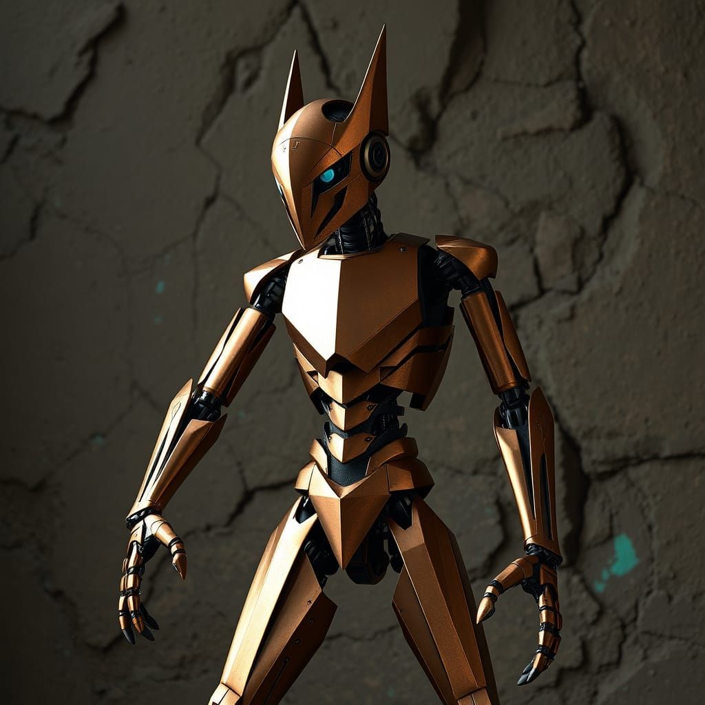 Copper Metal Puppet Statue in Mysterious, Mythical World