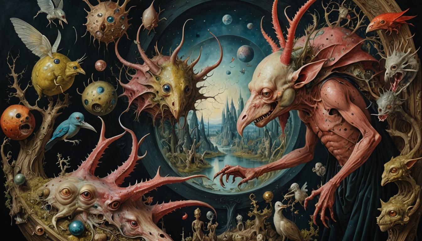 Otto Rapp's Inner Life: Gothic Fantasy Oil Painting