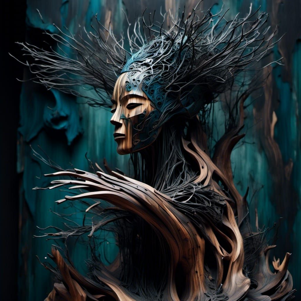 Hand-Carved Statue Under Nail Assault: Magic Realism