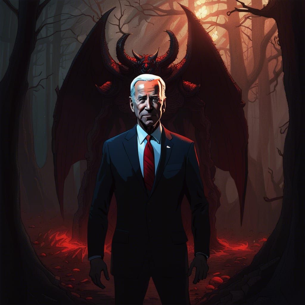 Demonic Figure Before Portal: Dark Fantasy Concept Art