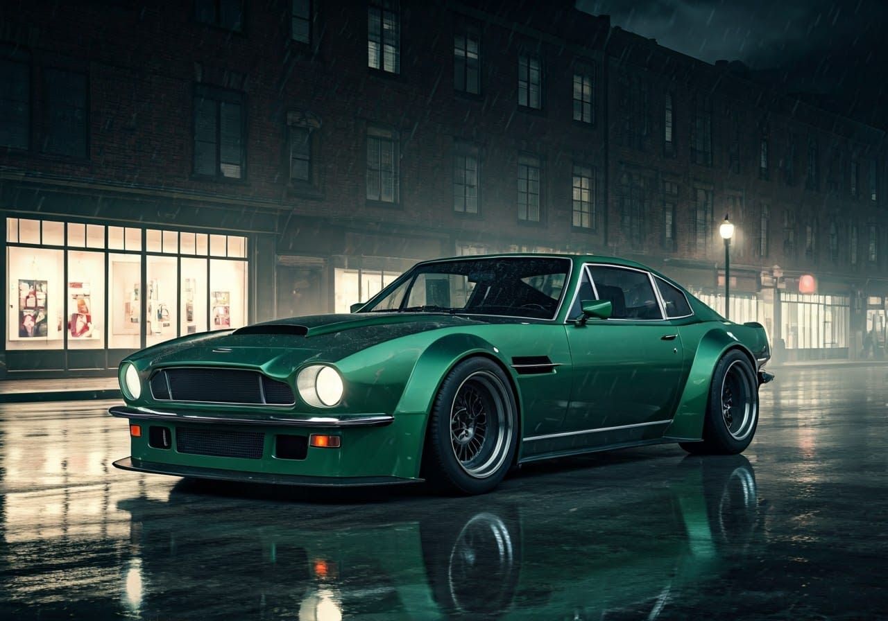 Aston Martin V8 Vantage Street Race, Comic Book Style