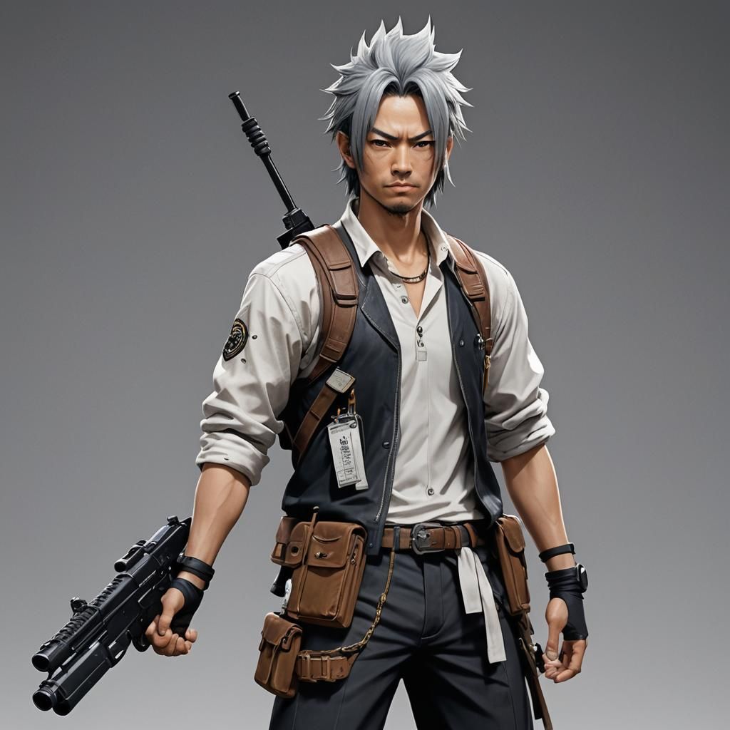 Detailed 3D Anime Character Inspired by WLOP