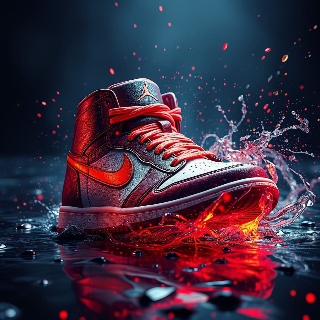 Hydro Dipped Jordan Sneakers in a Fantastical Splash Screen