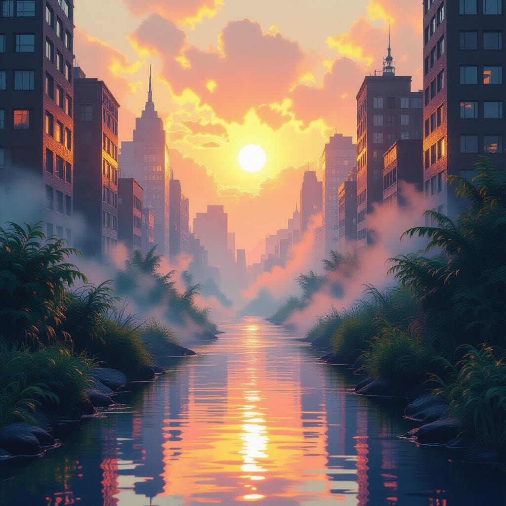 Kaleidoscope Patterns with Ethereal Light in Dreamlike Haze