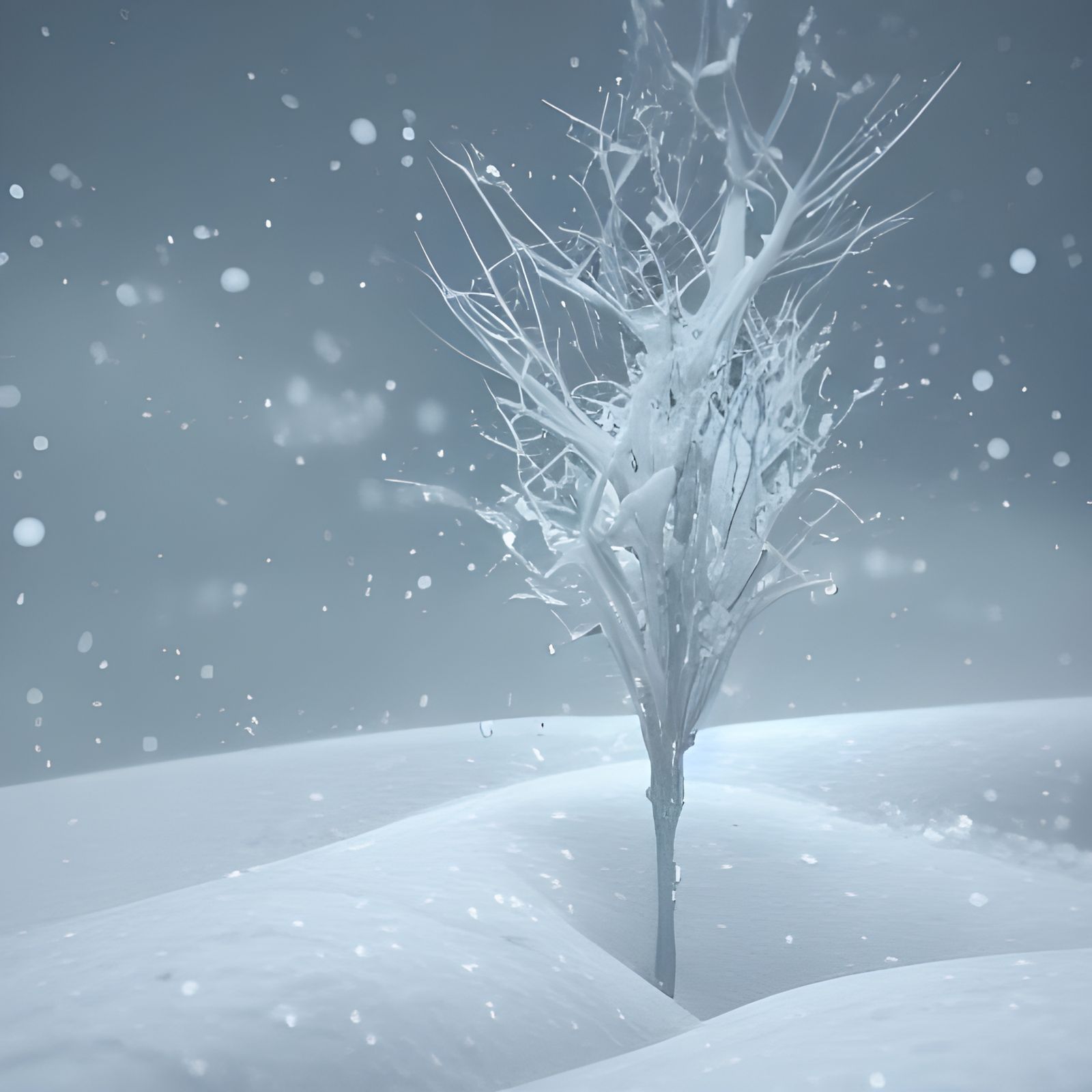 Glowing Fingers Guide Through a Snowy Storm