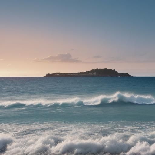Vibrant Beach Scene of Cousins Running to the Sea