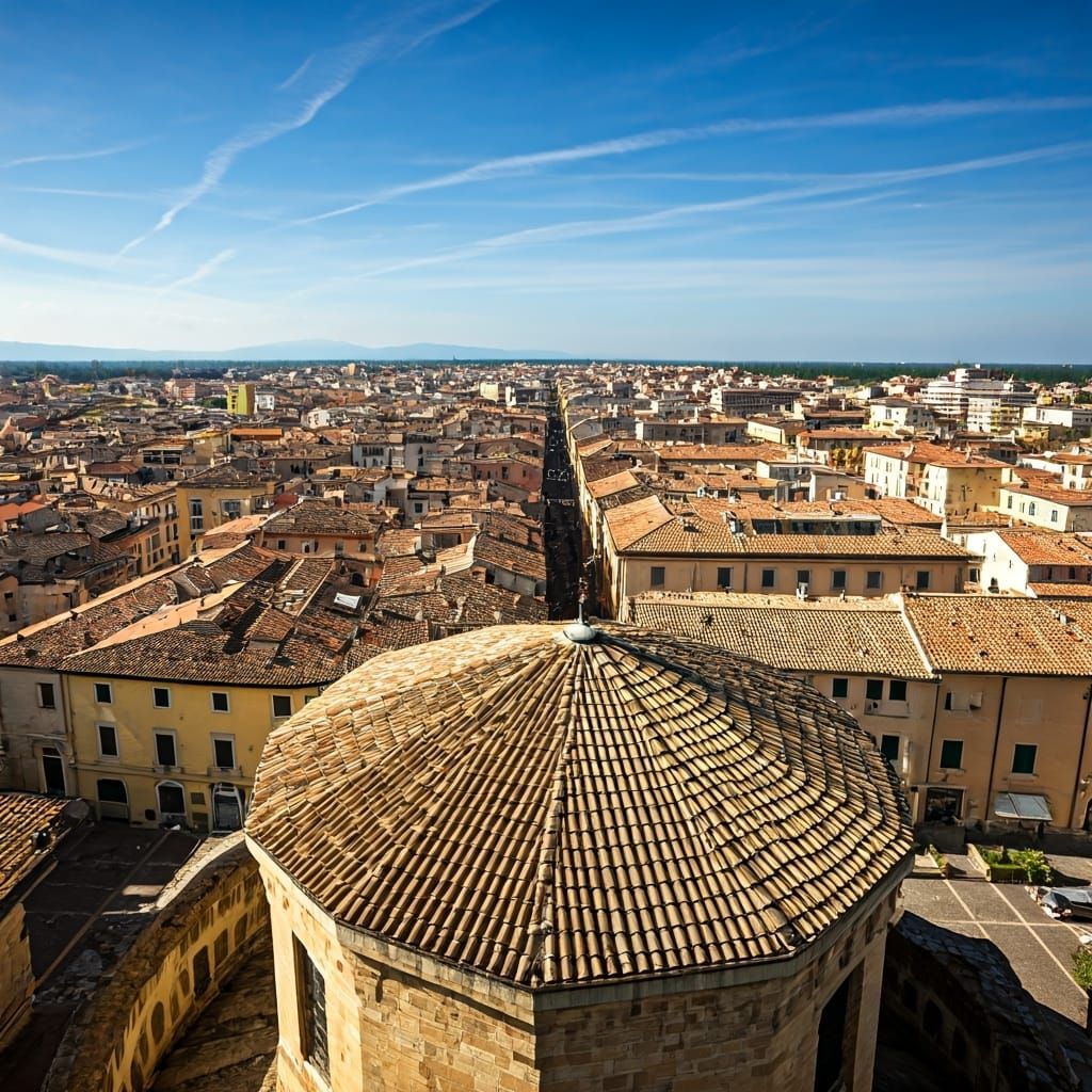 Hyperrealistic Aerial View of Hexagonal City