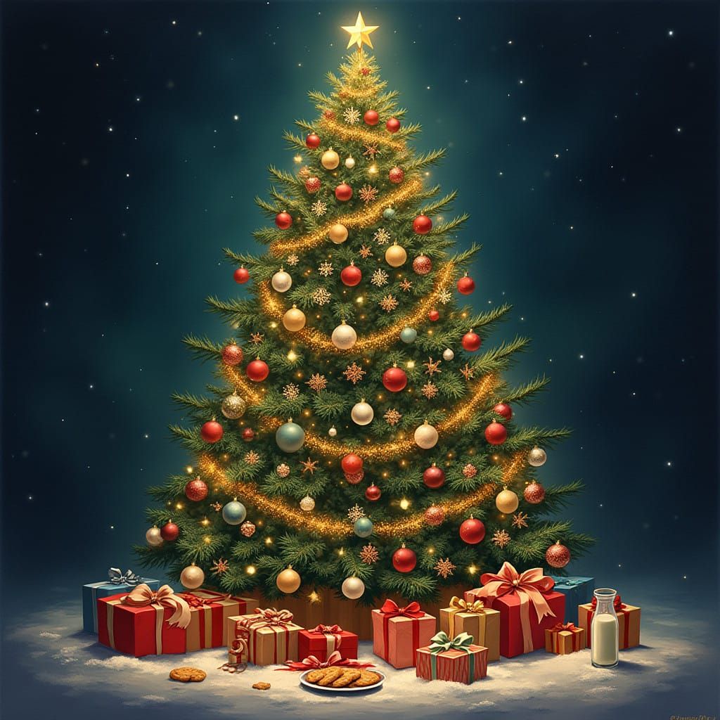 Winter Wonderland Christmas Tree in Vibrant Decorations and....