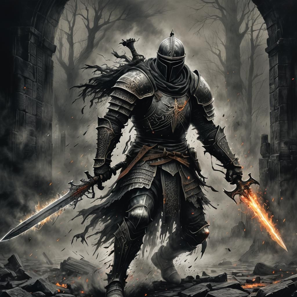 Dark Souls Knight's Desperate Struggle