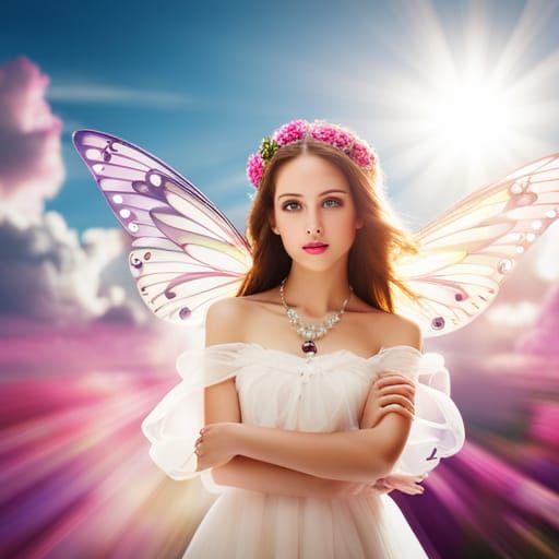Whimsical Fairy in a Divine Wonderland