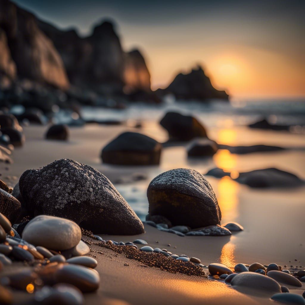 Sunrise Over Rocky Beach: Professional Photography