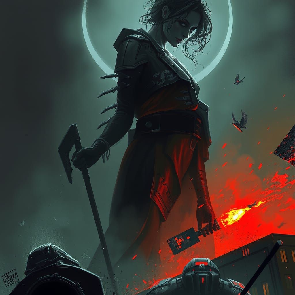 Sinister Figure in Dark Fantasy Style