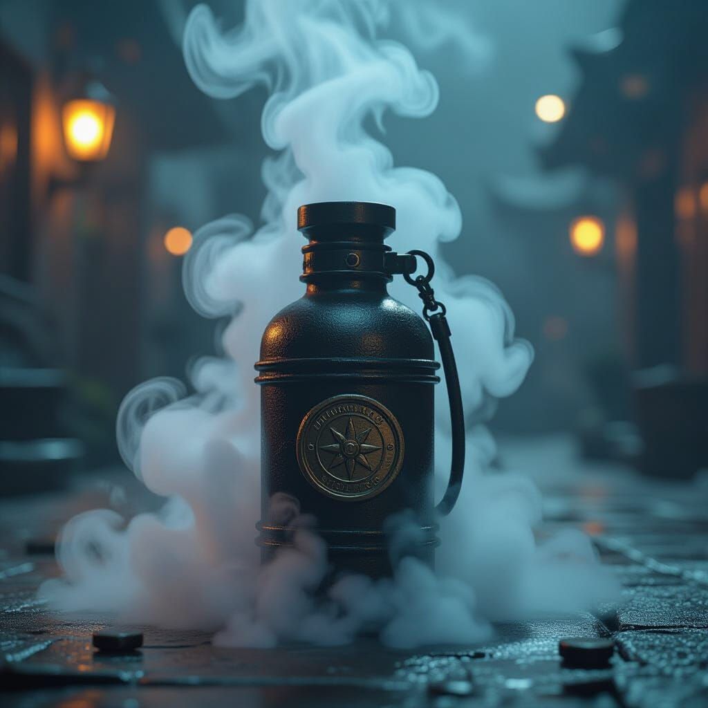 Mystical Soul Coin Smoke Grenade in RPG Style