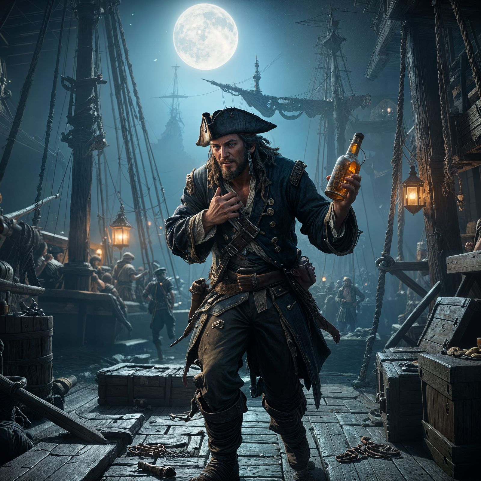 Drunken Sailor and Pirates: 3D Game Cinematic