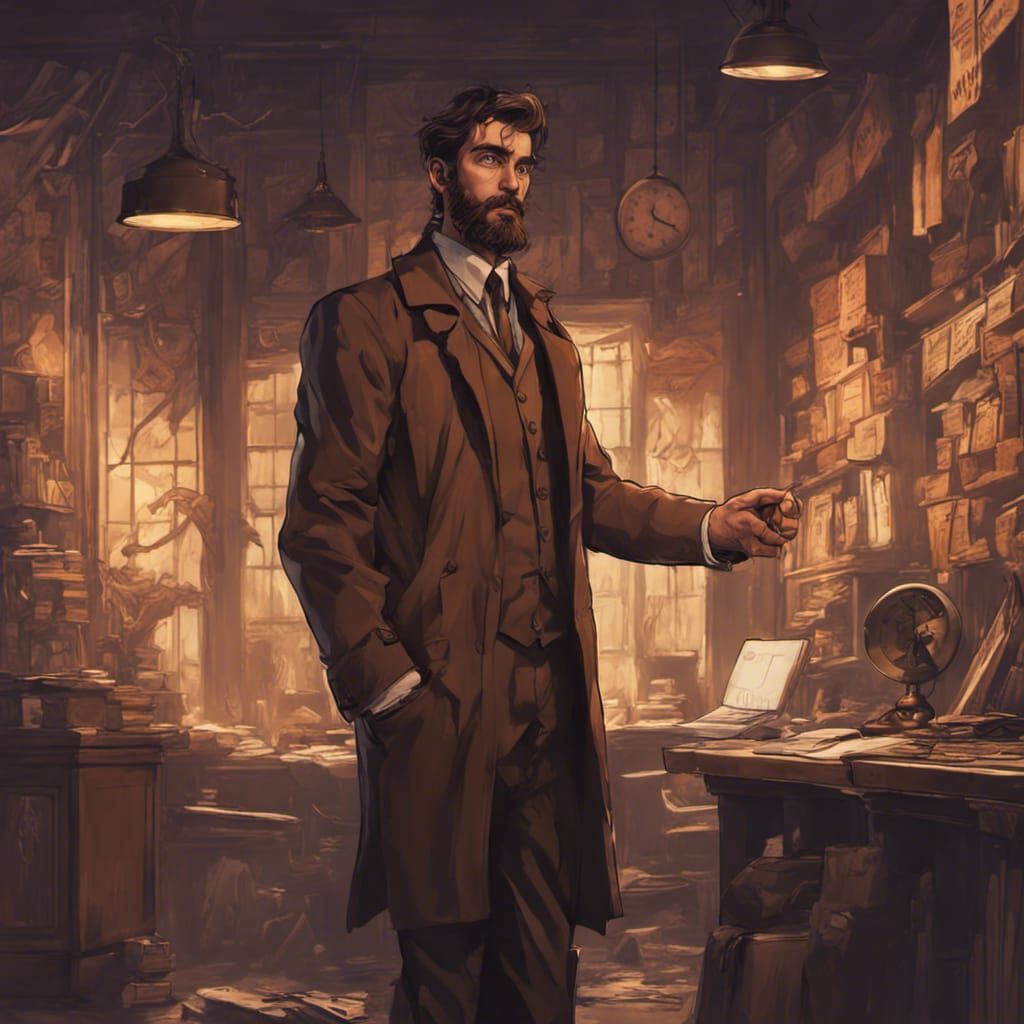 Detective Rogue in Brown Suit: Fantasy Concept Art