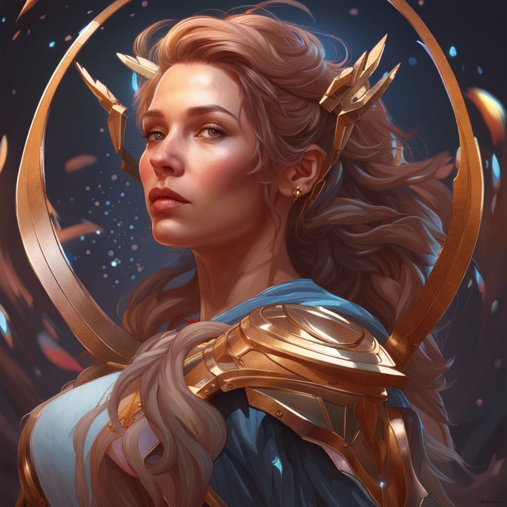 Sagittarius Portrait in Hyperdetailed Digital Art