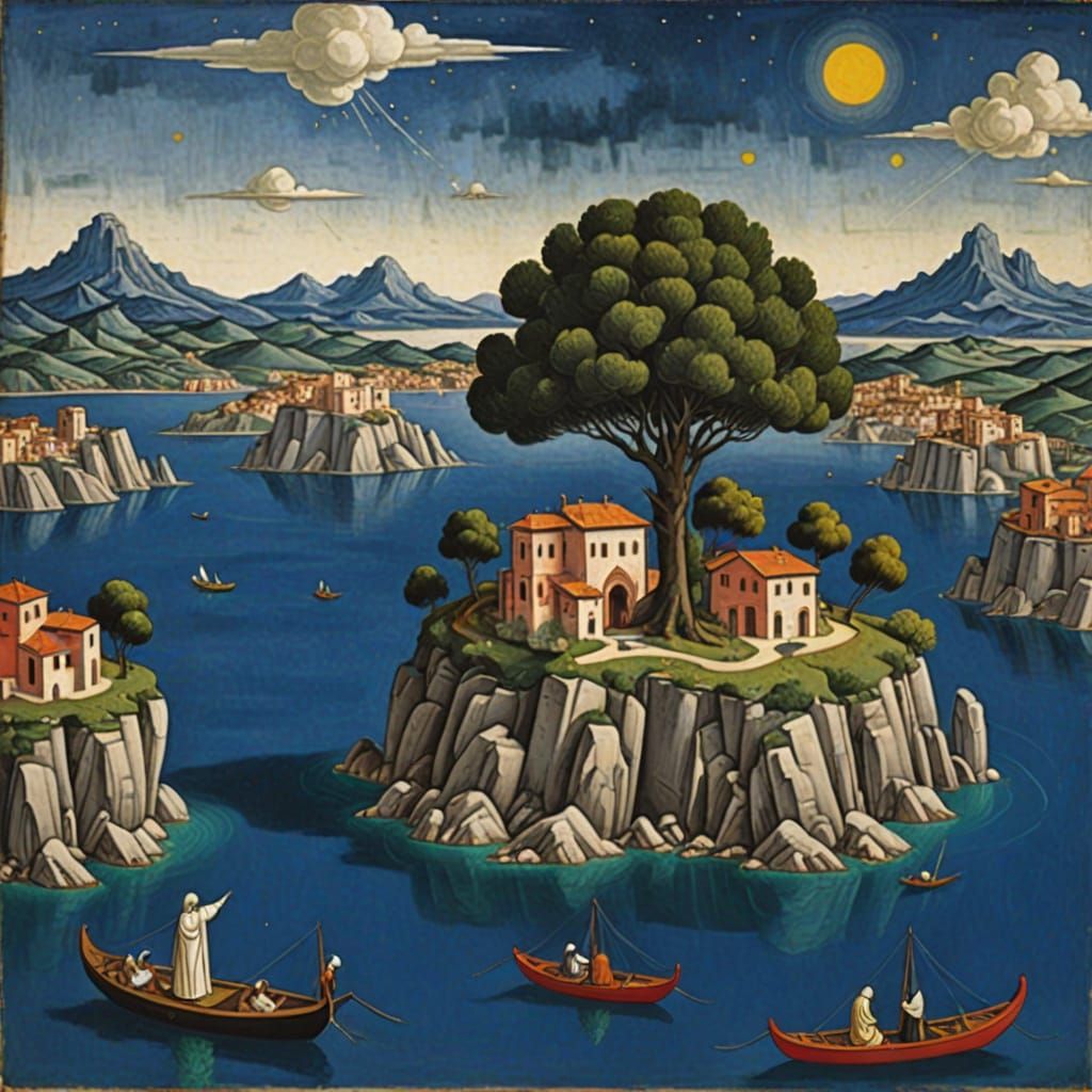 Life and Death on a Floating Island as Renaissance Painting