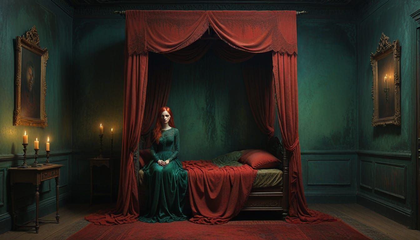 Young Girl in Gothic Chamber