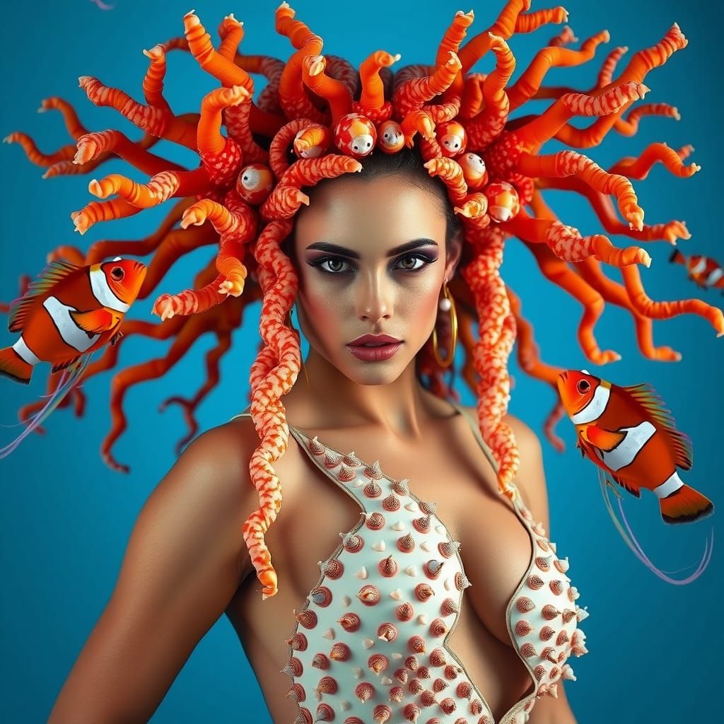 Ethereal Sea Goddess Captured in Ultra-Realistic Studio Port...