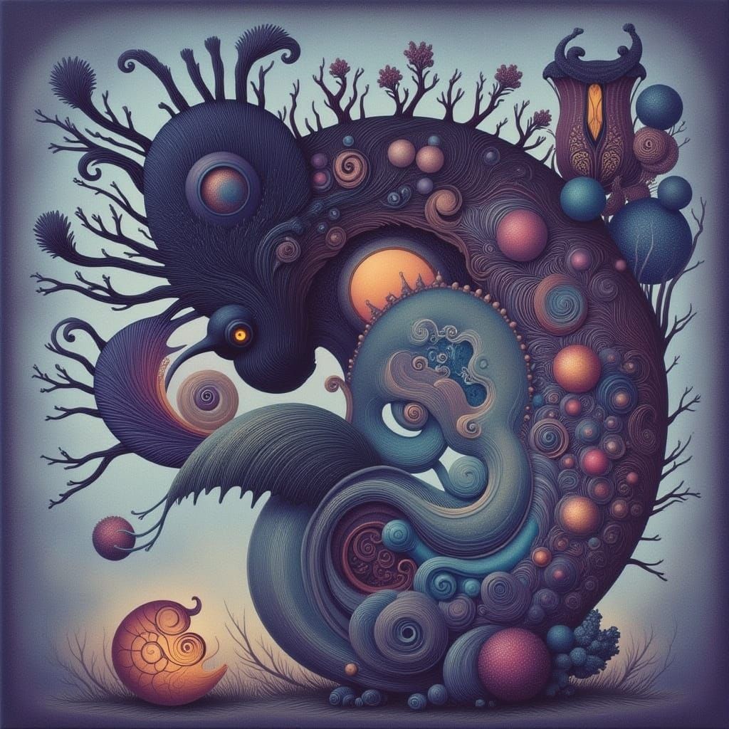 Cicada Song with Frosted Glass Effect