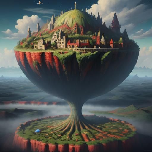 Surreal Dreamland Tomatoland: Fantasy Concept Art