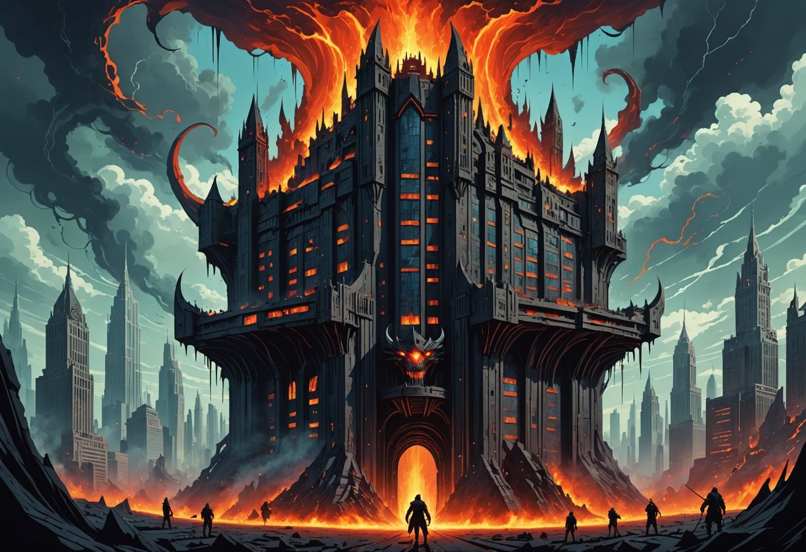 Gravity-Defying Skyscraper Villain Hideout