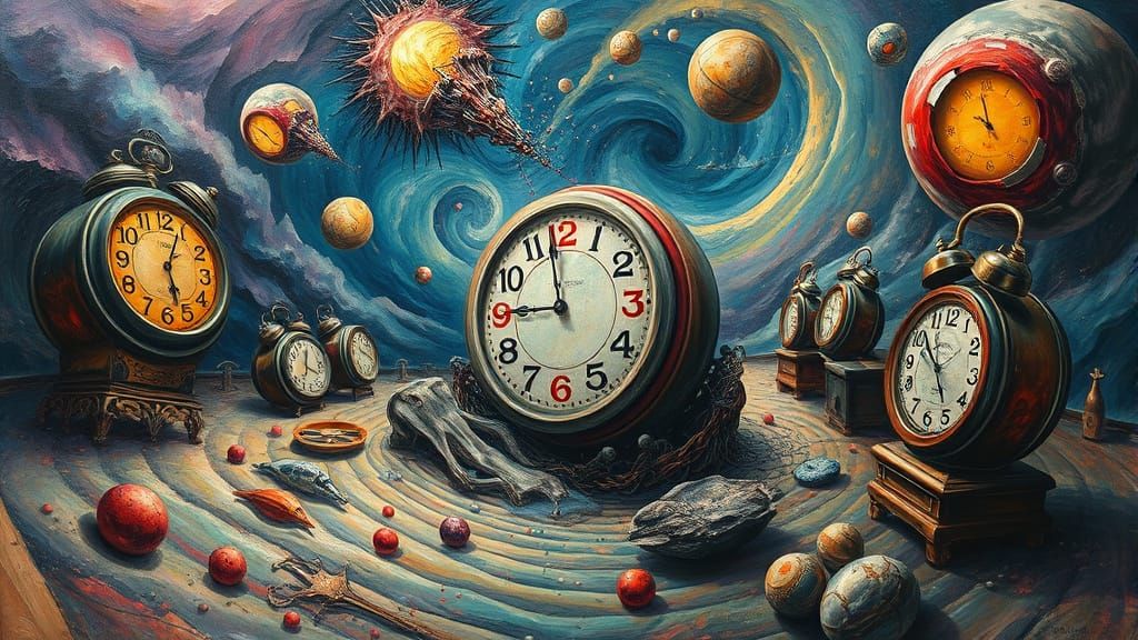 Surreal Dreamscape of Melting Time