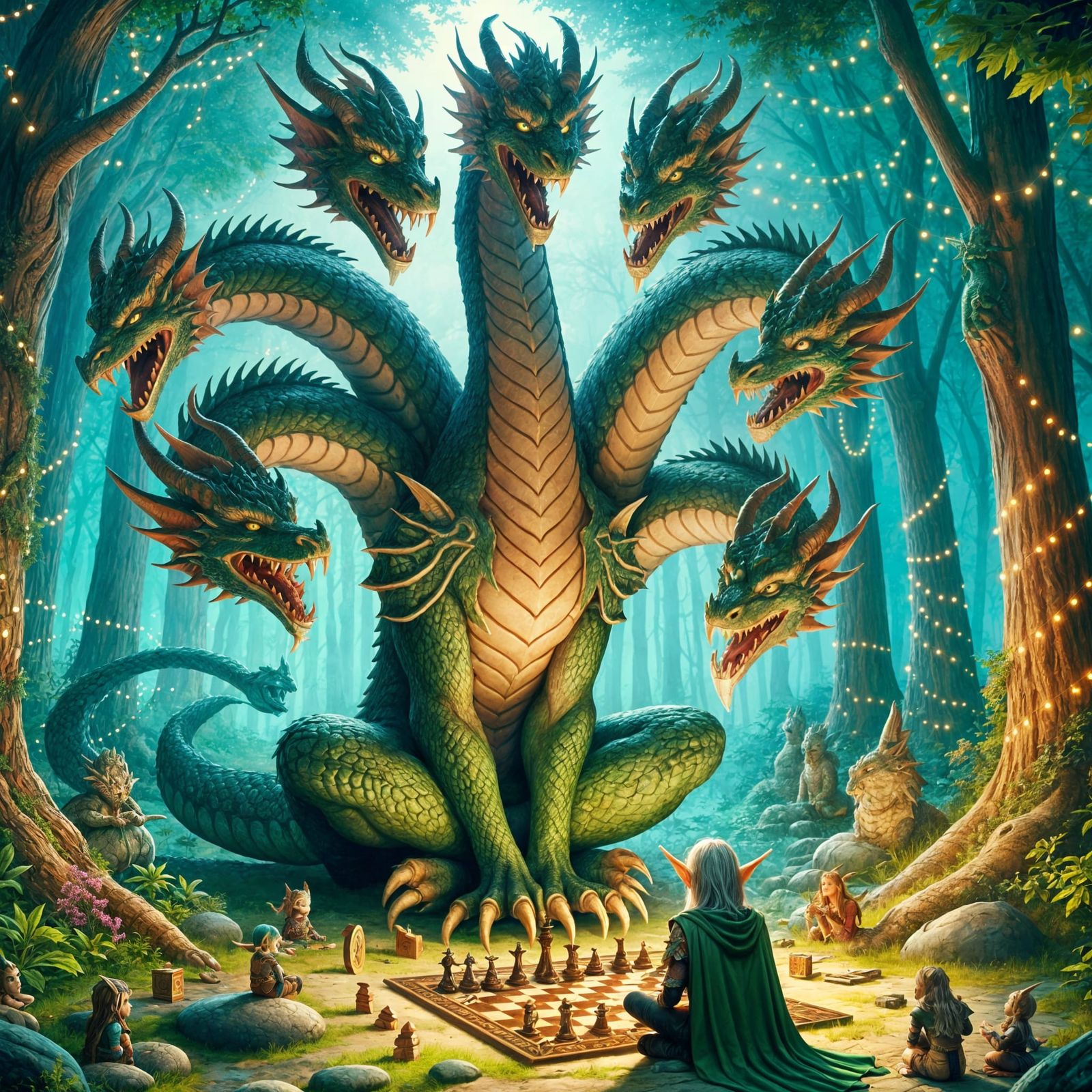 Seven-Headed Dragon's Forest Board Game