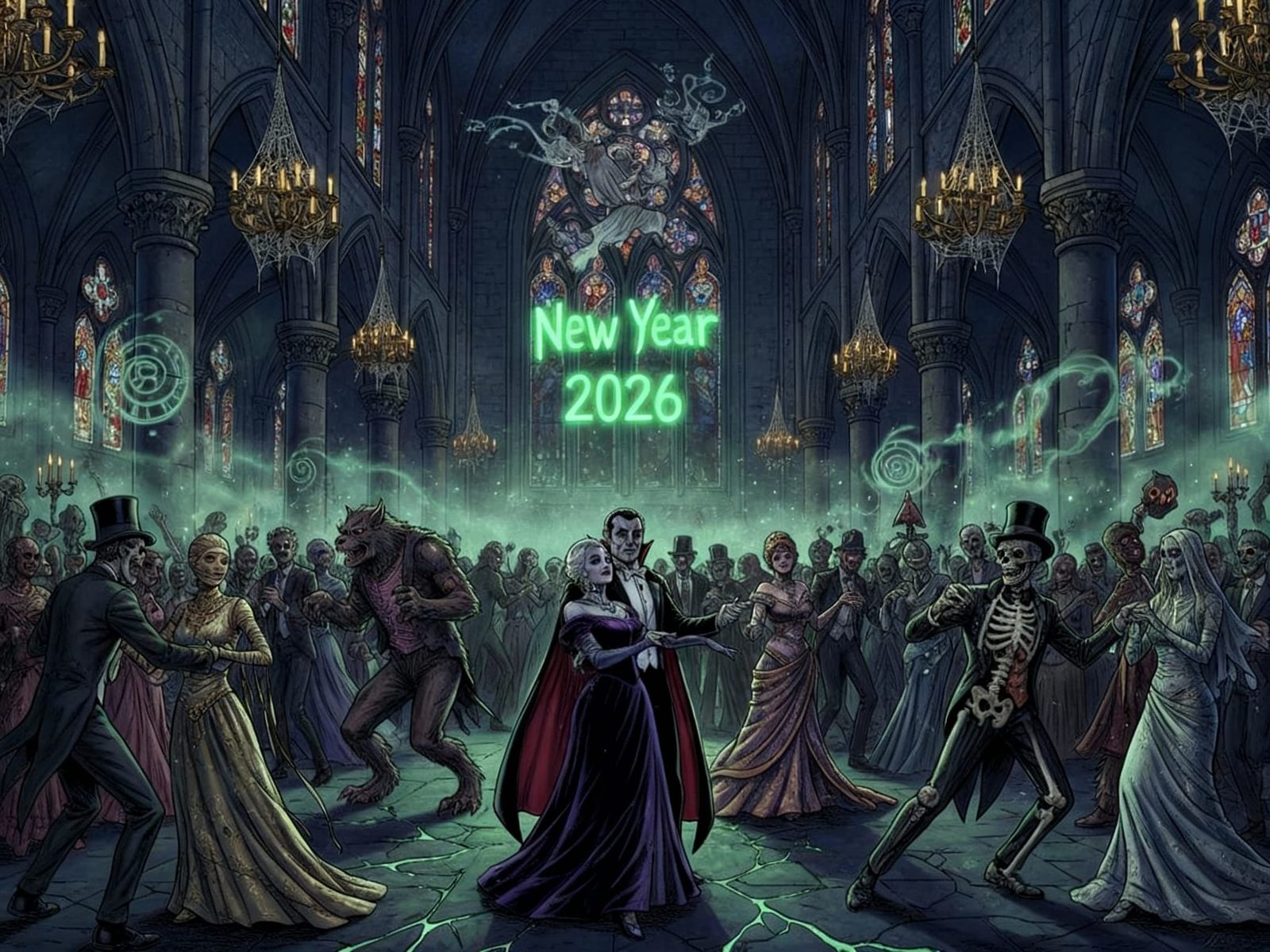 Classic Monsters Celebrate at Gothic New Years Ball