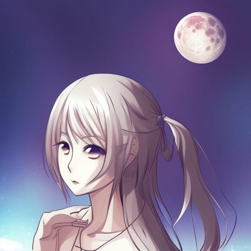 Anime Style Moon Key Visual