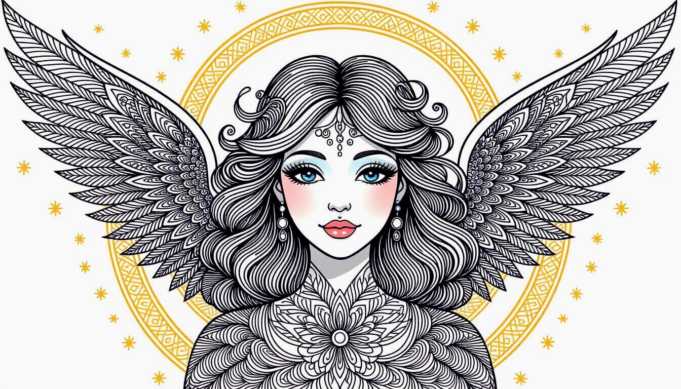 Angelic Scintillating Zentangle Art
