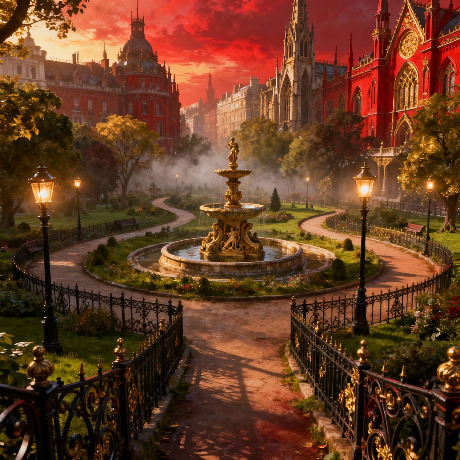 Victorian Park: Epic Cinematic Digital Matte Painting