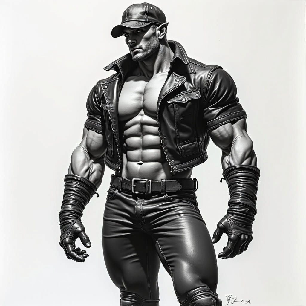 create an image of a demon in the artistic style of Tom Finl...