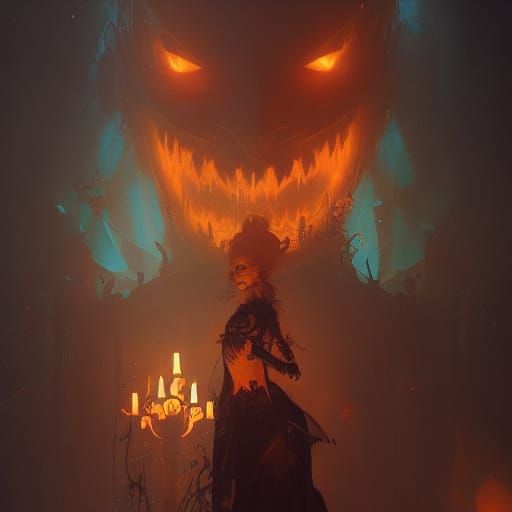 Scary Halloween Concept Art in 8K Resolution
