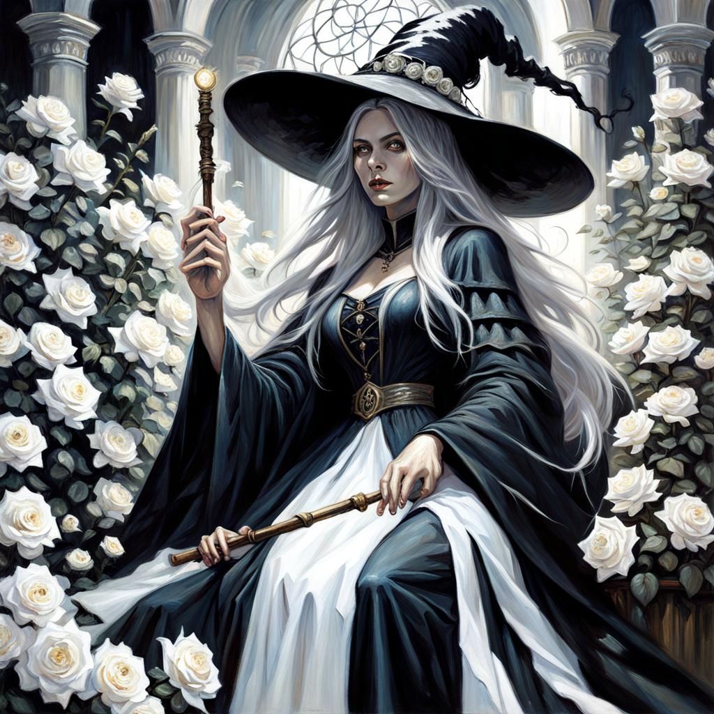 Dark Fantasy Unholy Witch in Gothic Style